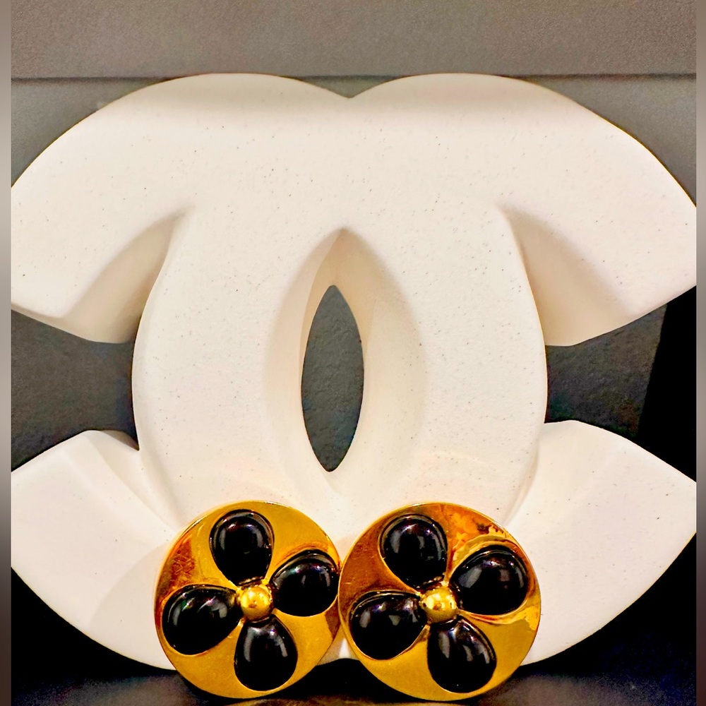 Authentic Chanel clip-on earrings.